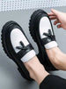 Men's Shoes, Youth Fashion Thick Sole Big Toe Shoes, British Style Tassel Slip-On Loafers, Business Casual Daily Walking Shoes, Men's Shoes