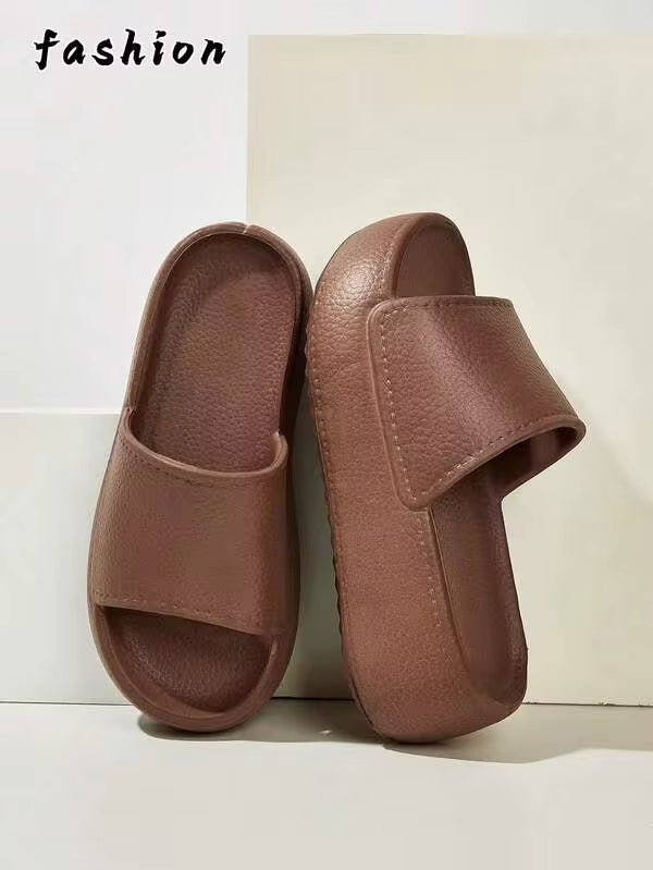 luofu Women's Thick Sole Sandals, Fashionable And Comfortable, Thick Sole High Heel Slippers, Suitable For Summer Beach Outdoor Activities